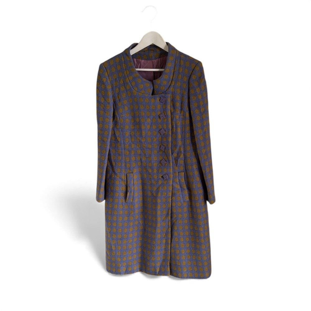 Harbro Vintage Elegant Purple and Gold Long Dress Coat
